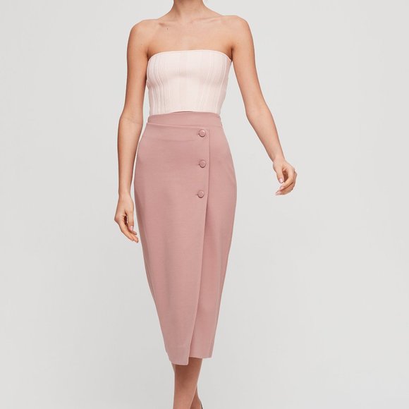 Aritzia Dresses & Skirts - Aritzia Babaton Buttoned-Up Midi Skirt